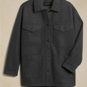 BANANA REPUBLIC - 4 Pocket Shacket - Medium - Dark Charcoal (Gray)